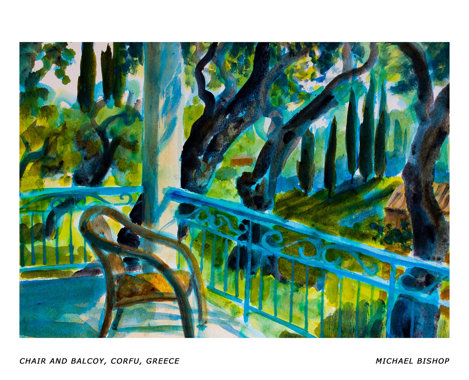 82_RA_MB_Chair and Balcony, Corfu, Greece