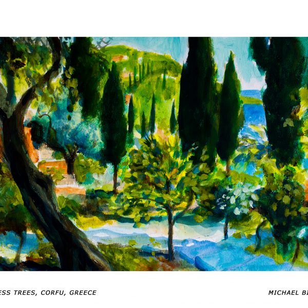 86_RA_MB_Cypress Trees, Corfu, Greece
