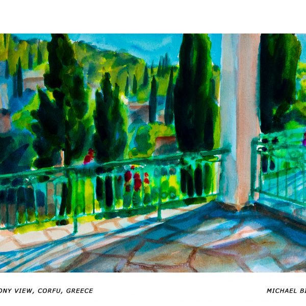 87_RA_MB_Balcony View, Corfu, Greece