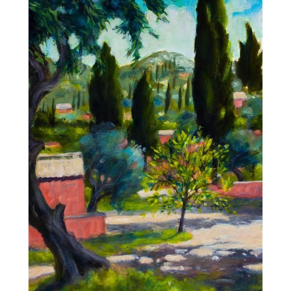 95_RA_MB_Pink Buildings, Corfu, Greece