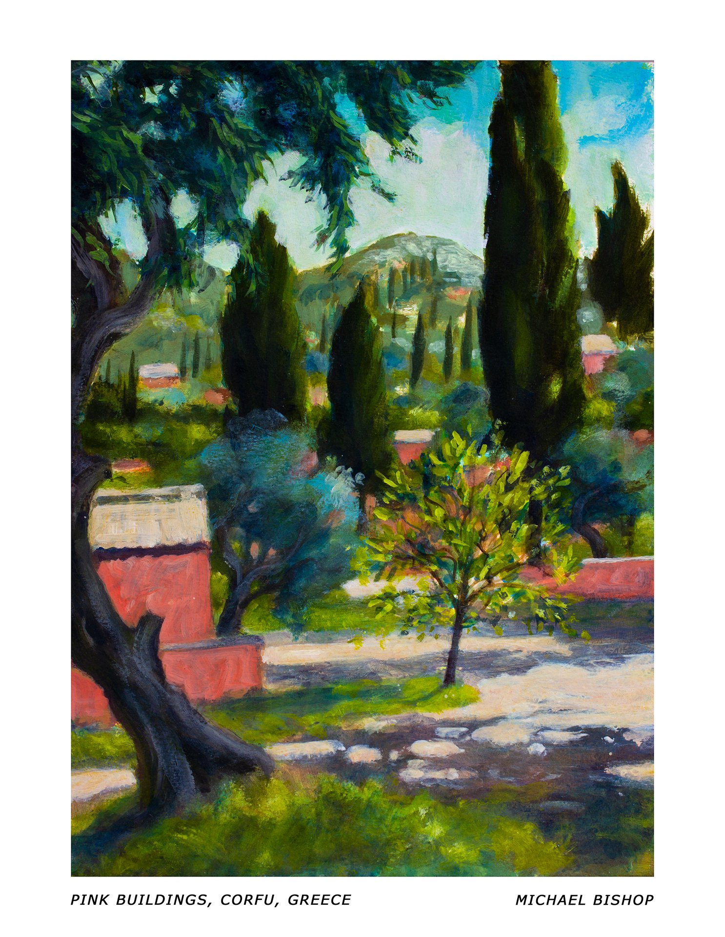 95_RA_MB_Pink Buildings, Corfu, Greece