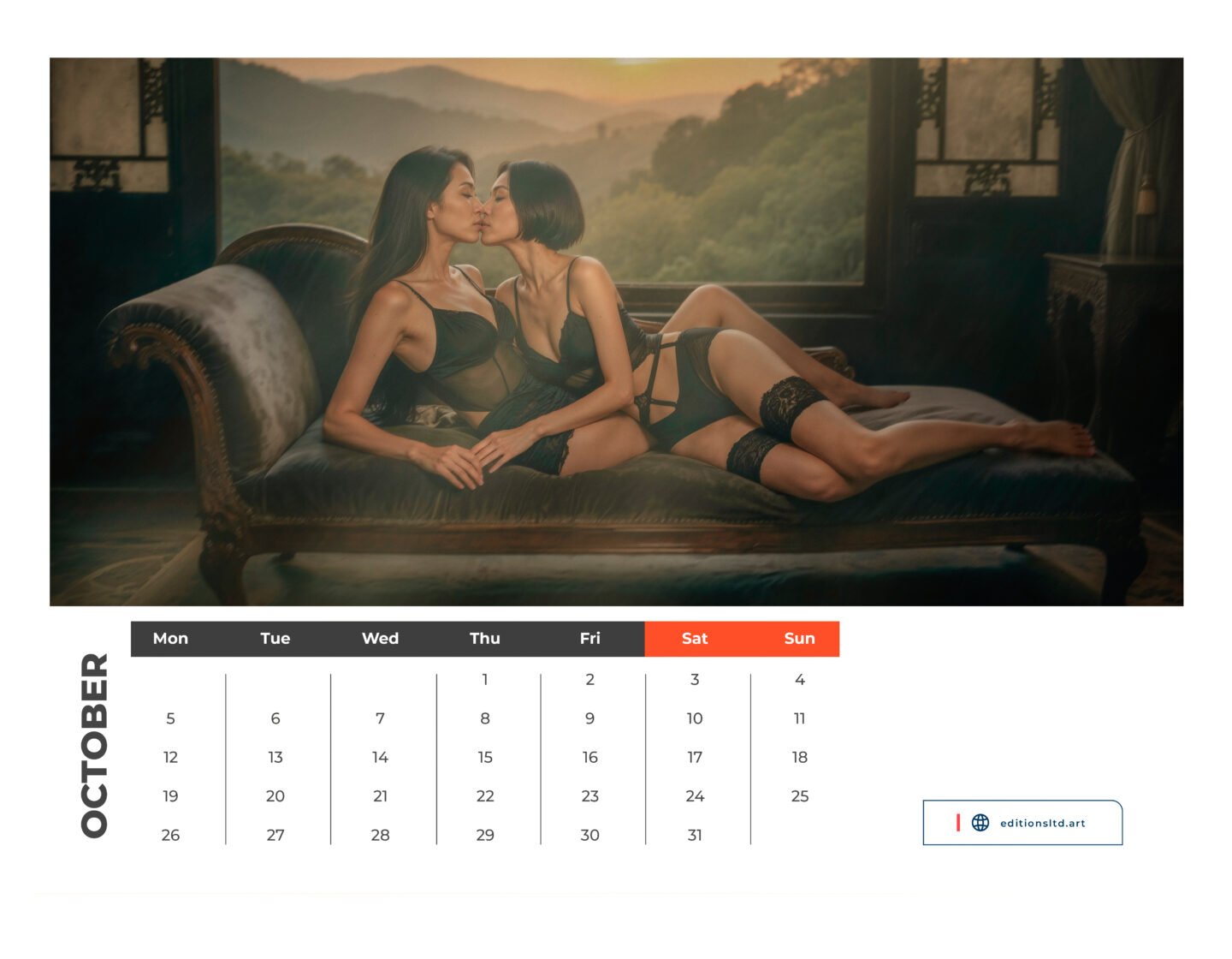 Lightness: Sensual Art Calendar 2026